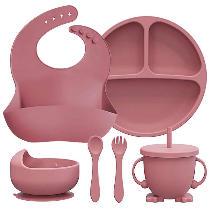 5-Piece Self-Feeding Silicone Tableware Set for Children