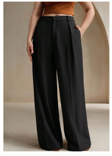Wide-Leg Formal Pants