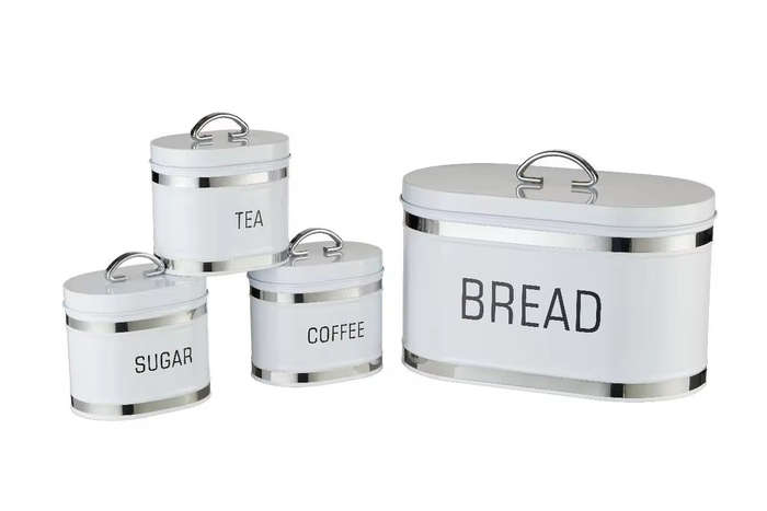 4-Piece Metal Food Canister Set