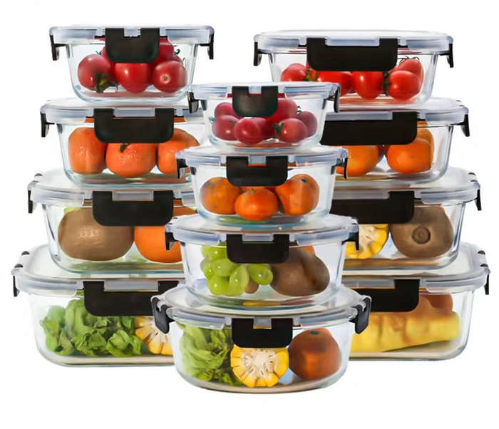 Tingli 4 Pieces Round Food Storage Container Set
