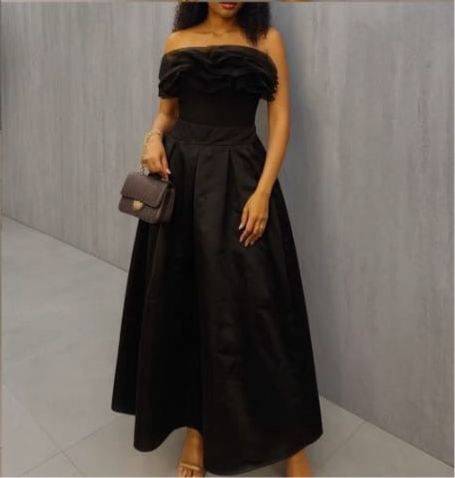 Elegant Off-Shoulder Maxi Dress