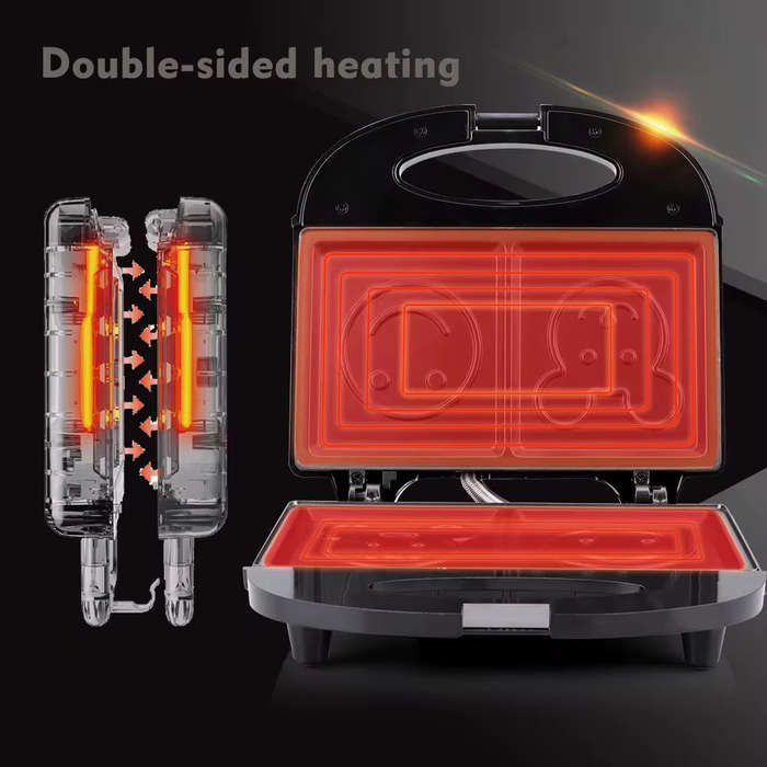 RAF Dual Waffle Maker - Professional Non-Stick Electric