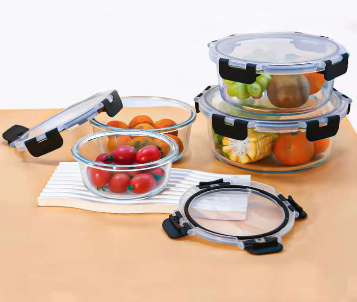 Tingli 4 Pieces Round Food Storage Container Set