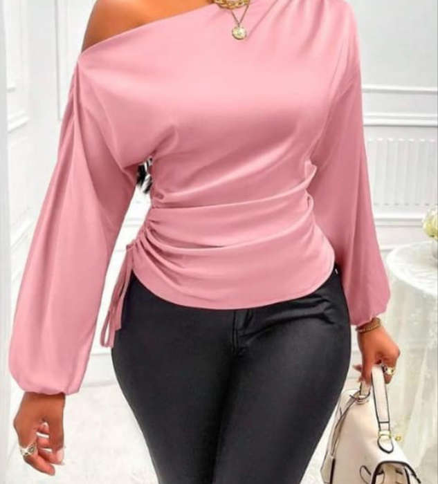 Satin drapped top