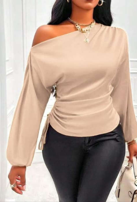 Satin drapped top