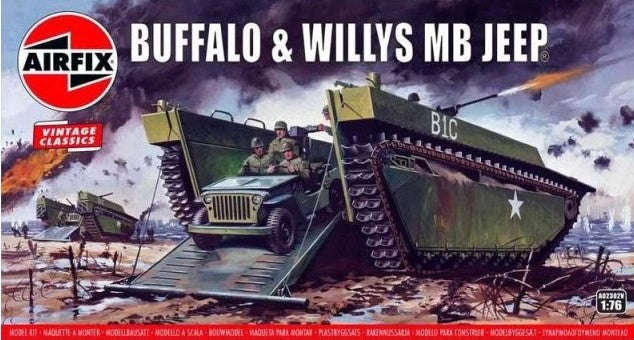 Buffalo & Willys MB Jeep 1/76 Scale Airfix A02302V