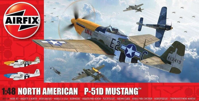 North American P-51D Mustang (Filletless) 1/48 Scale Airfix A05138