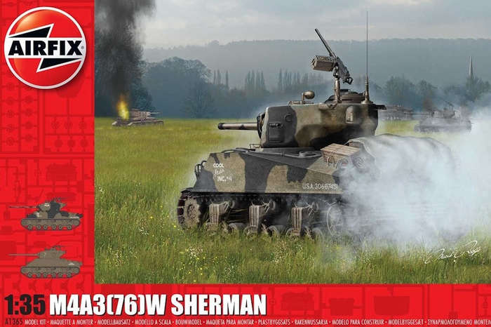 M4A3(76)W Sherman Battle of the Bulge 1/35 Scale Airfix A1365