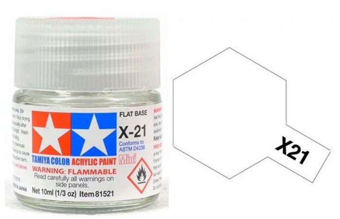 Flat Base Acrylic Paint 23ml Tamiya X-21