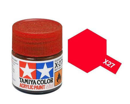 Clear Red Acrylic Acrylic Paint 23ml Tamiya X-27