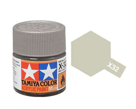 Titanium Silver Acrylic Paint 23ml Tamiya X-32