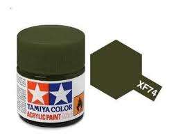 Flat IJN Olive Drab JGSDF Mini Acrylic Paint 10ml Tamiya XF-74
