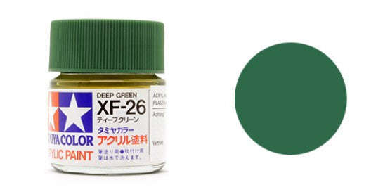 Flat Deep Green Acrylic Paint 23ml Tamiya XF-26