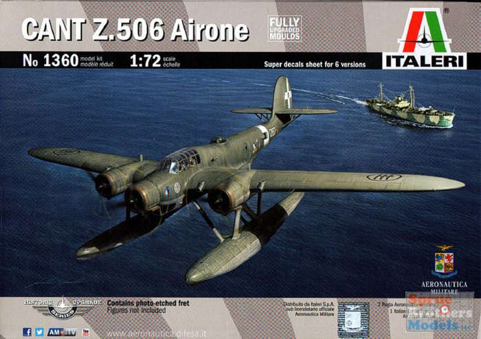 CANT Z.506 Airone 1/72 Scale Italeri 1360