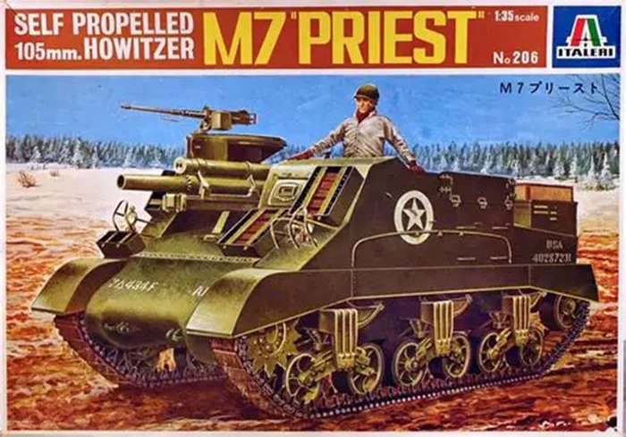 M7 Priest Self Propelled 105mm Howitzer 1/35 Scale Italeri  206