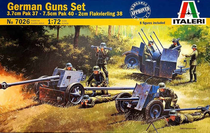 German Guns Set 1/72 Scale Italeri 7026