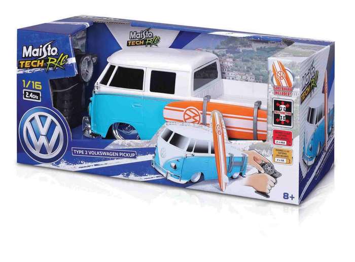 R/C VW Type 2 Pick Up w/surf board  2.4Ghz 1/16 Maisto 82708