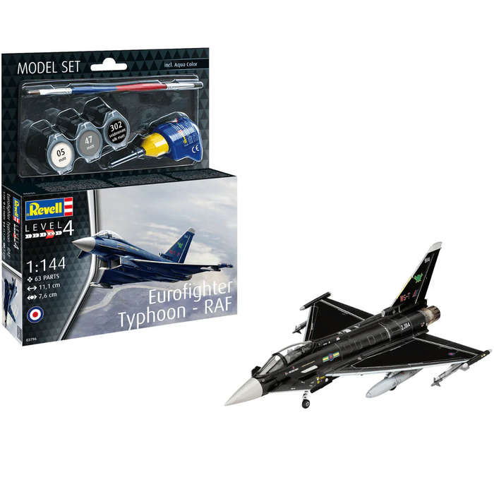 Model Set Eurofighter Typhoon  RAF 1/144 Revell 63796