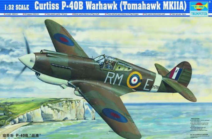 Curtiss P-40B Warhawk 1/32 Scale Trumpeter 02228