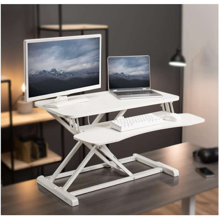 ZS - Sit and Stand Modern Workstation White