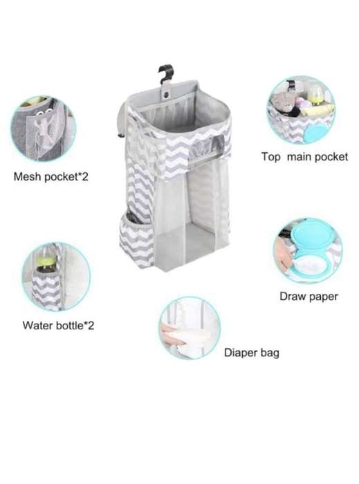 ZS - Hanging Diaper Caddy/Diaper Bag, Crib Side Companion Animal