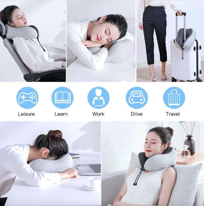 ZS - Memory Foam Travel Neck Pillow Grey