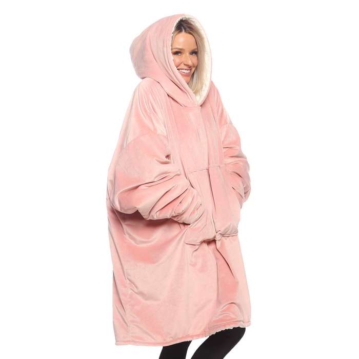 ZS - Huggle Hoodie Ultra Plush Blanket, One Size Purple