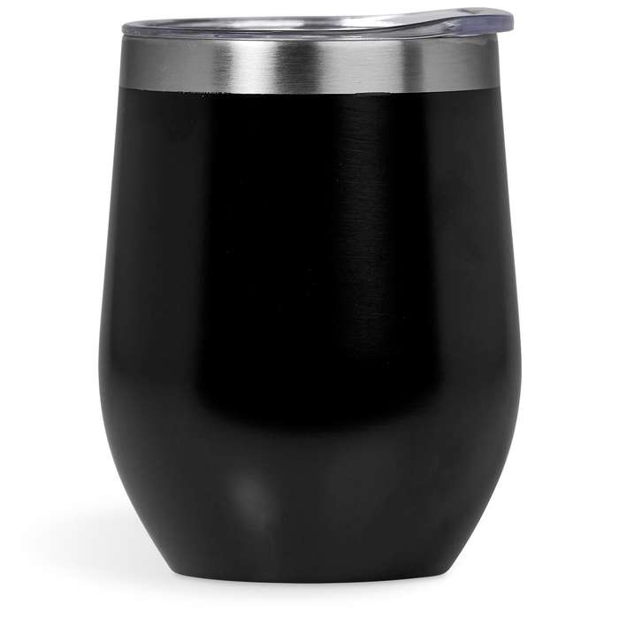 ZS - 350ml/12oz Stainless Steel Insulated Travel Mug With Lid Black