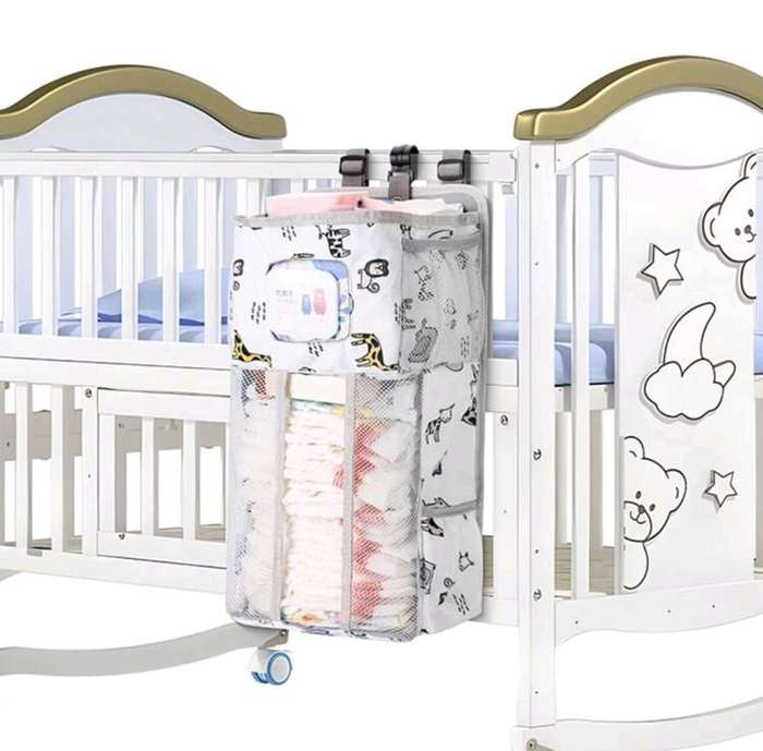 ZS - Hanging Diaper Caddy/Diaper Bag, Crib Side Companion Animal