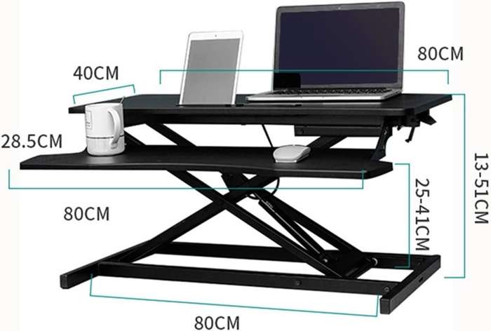 ZS - Sit and Stand Modern Workstation White