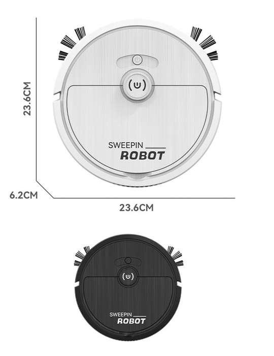 ZS - Sweeping Robot Vacuum Cleaner Rechargeable For Home White