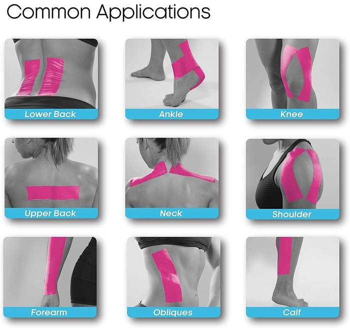 ZS - Pain Relief Muscle Support Sport &Therapy Kinesiology Tape - 5m Pink