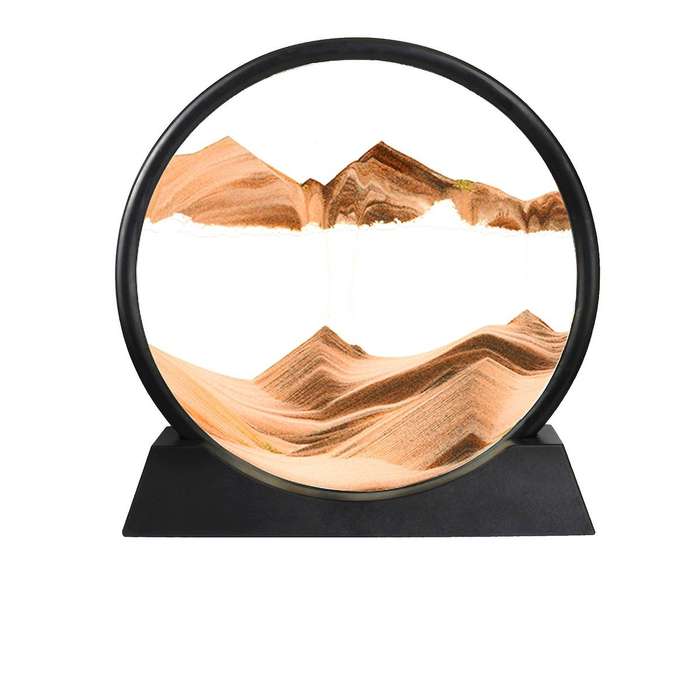 ZS - 3D Dynamic Moving Sand Art 26CM - Brown