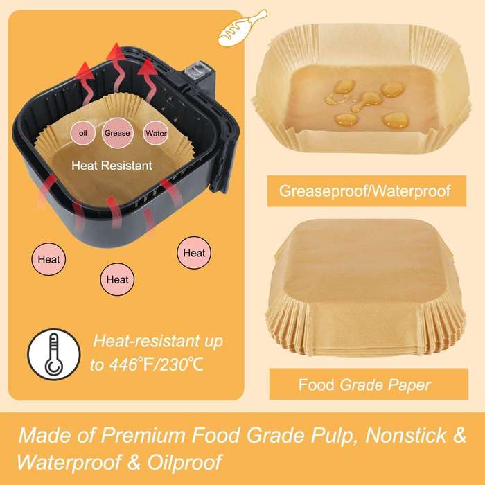 ZS - Air Fryer Parchment Paper Liner, 50PCS Square Liners