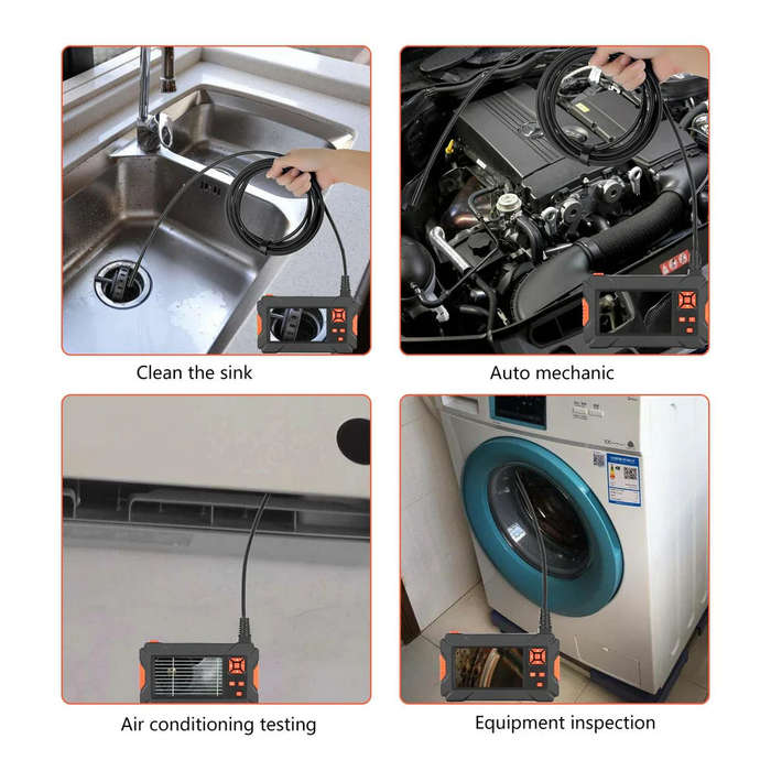 ZS - Multi-Purpose 8mm IP67 Waterproof 4.3 inch HD Portable Endoscope-Borescope Snake Tube Indust...