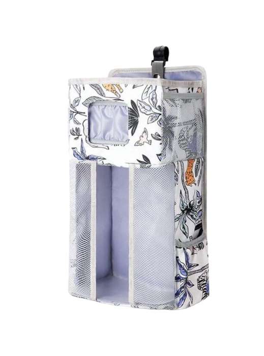 ZS - Hanging Diaper Caddy/Diaper Bag, Crib Side Companion Jungle