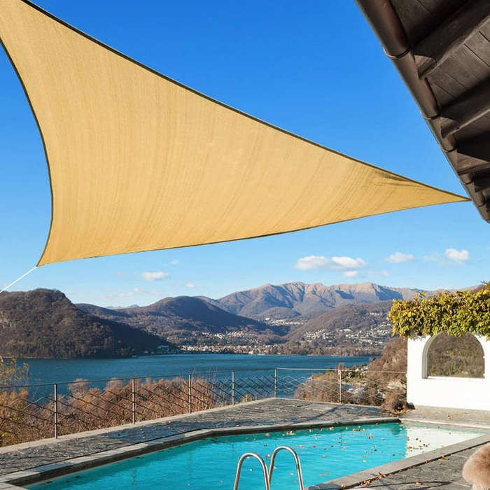 ZS - Sun shade Sail Net 3.5x3.5x3.5m, easy to install, UV protection