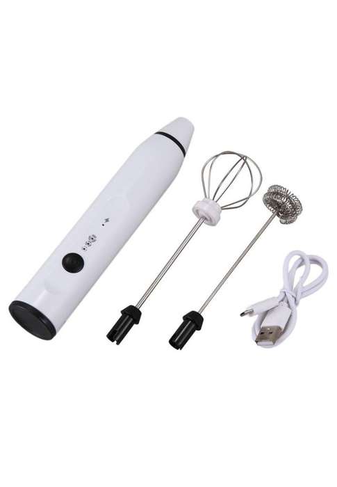 ZS - Rechargeable Portable 2 in 1 Milk Frother Black