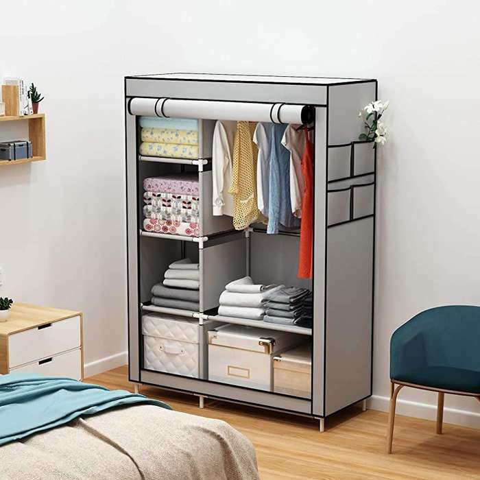 ZS - Wardrobe Storage Triple Gray