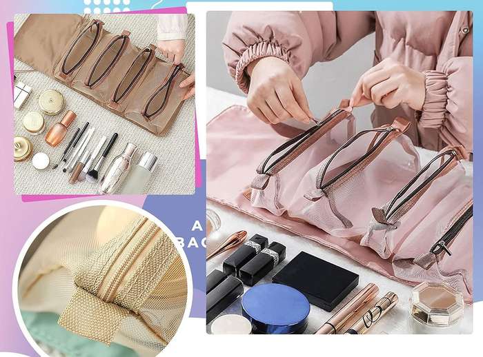 ZS - 4 IN 1 Detachable Toiletry Make up Storage Bag Pink