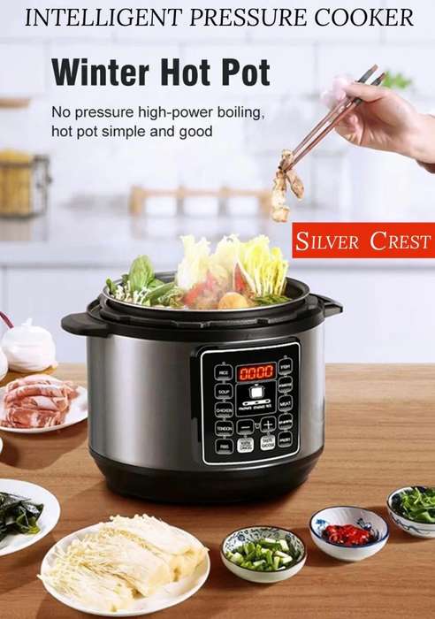 ZS - SilverCrest 6L MultiFunction Digital Smart Pressure Cooker - Stainless Steel