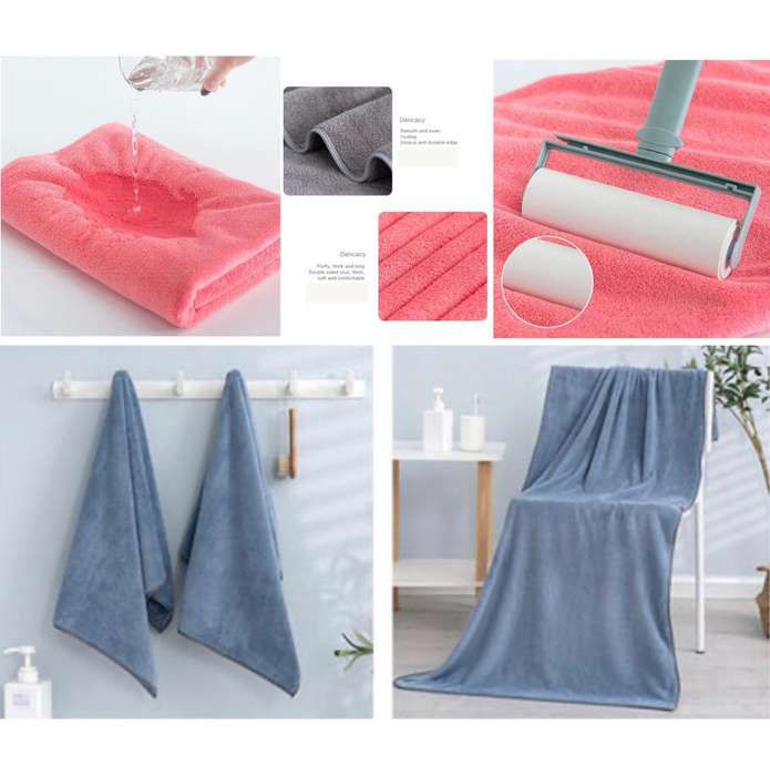 ZS - 2pcs Micro-Fiber Towel Set Pink