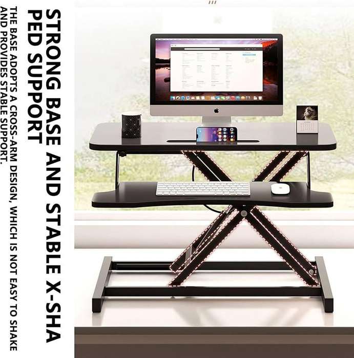 ZS - Sit and Stand Modern Workstation White