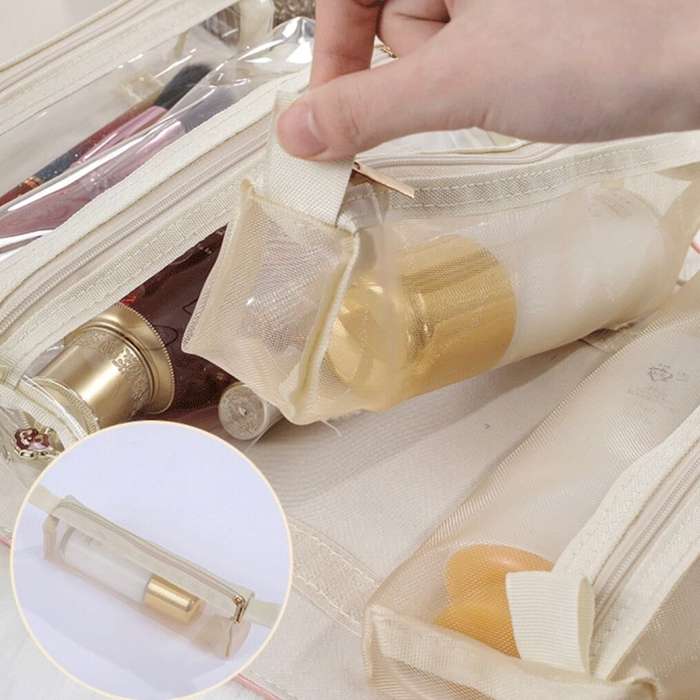 ZS - 4 IN 1 Detachable Toiletry Make up Storage Bag Pink