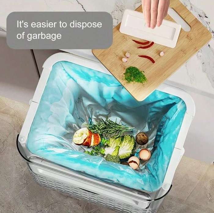 ZS - Hanging Trash Bin White
