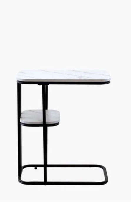 ZS - 2-Tier Chic Luxurious Side Table Black