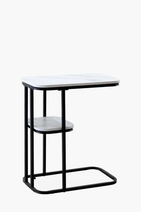 2-Tier Chic Luxurious Side Table - White