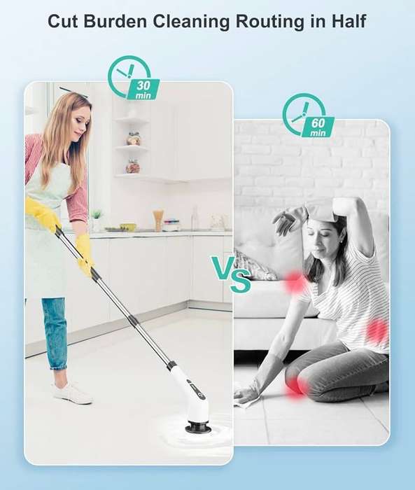 ZS - 8 in 1 Electric Cleaning Brush - Cordless