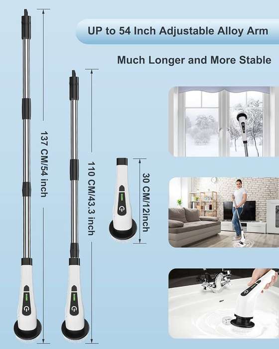 ZS - 8 in 1 Electric Cleaning Brush - Cordless