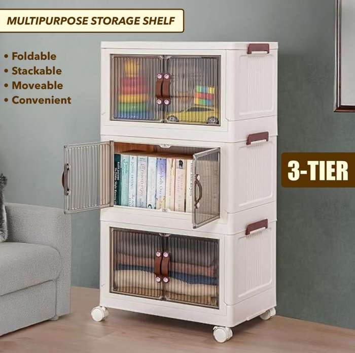 ZS - 3 Tier Multipurpose Collapsible Storage Cabinet
